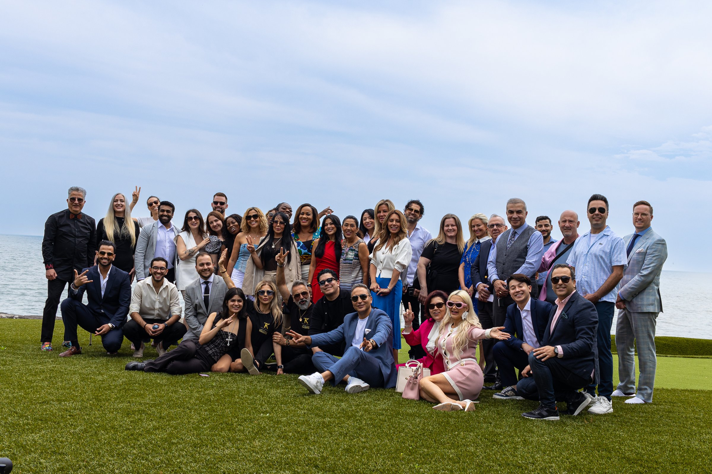 The Agency Toronto team at a waterfront company event with Peter and Paige Torkan and Sameer Amini